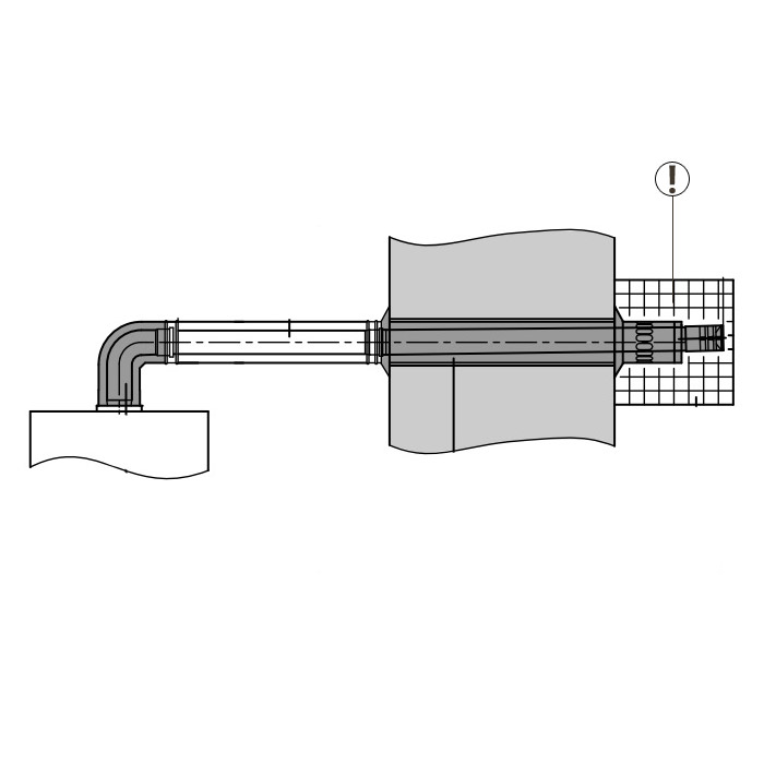 Коаксиальный проход через. Защитная решетка к дымоходу Vitopend 7337276. Коаксиальный Присоединительный элемент котла Viessmann. Защитная решетка на коаксиальный дымоход. Гильза для коаксиальной трубы.